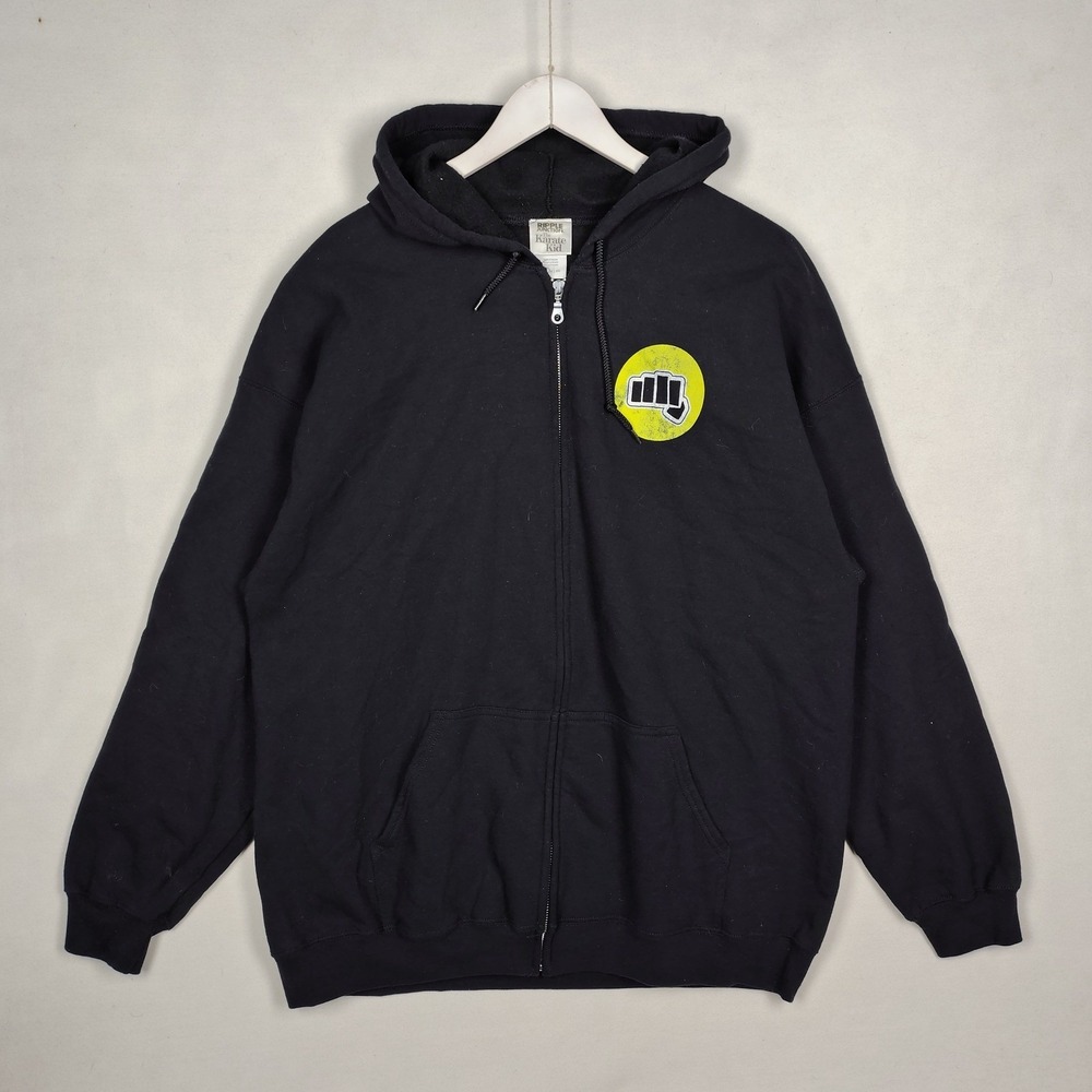 Ripple Junction Cobra Kai Karate Kid Zip Up Hoodie Black Mens 2XL Snake Graphic
